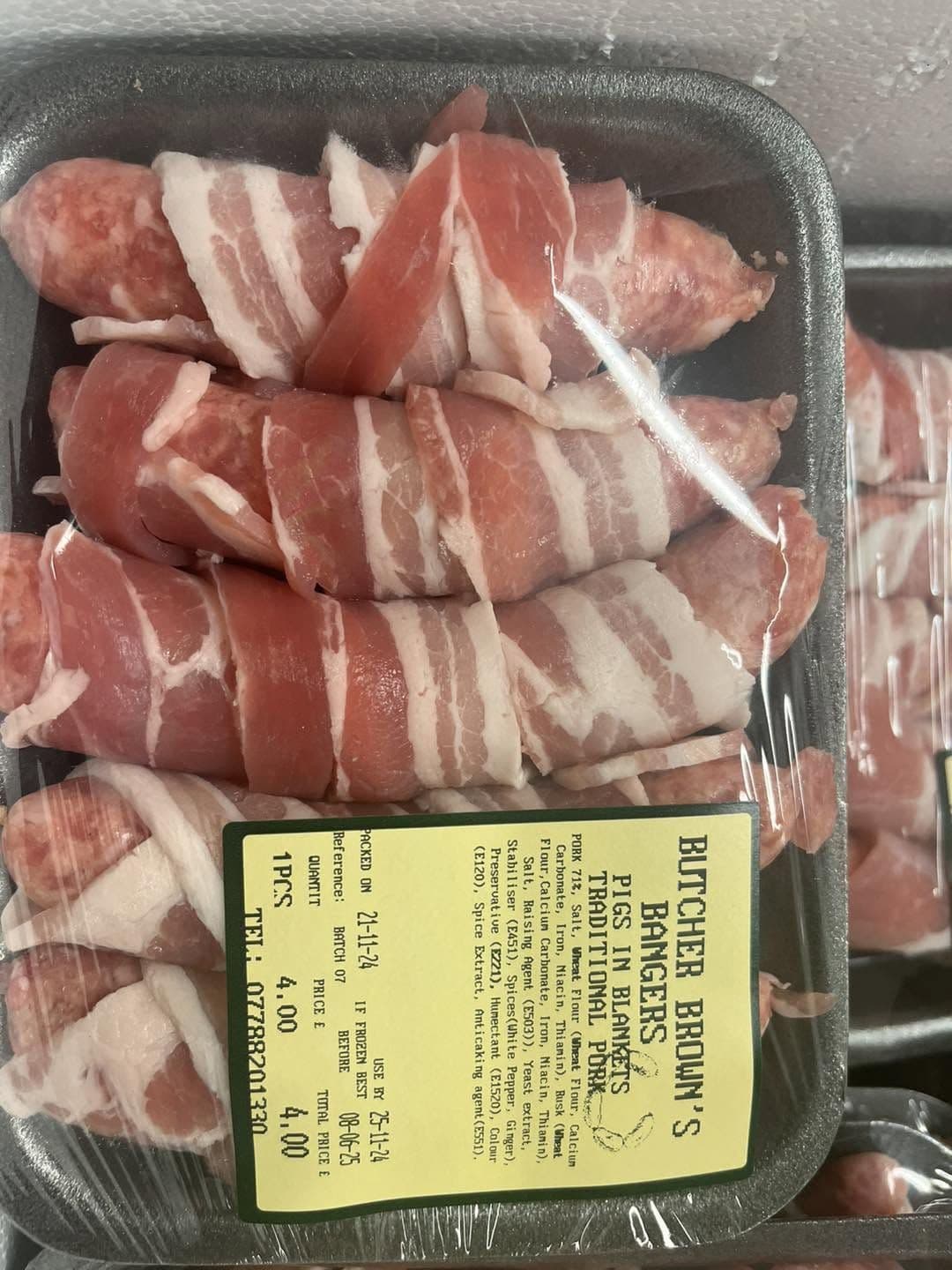 Pigs in blankets, traditional