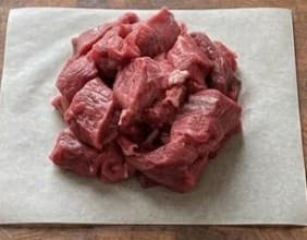 Diced beef